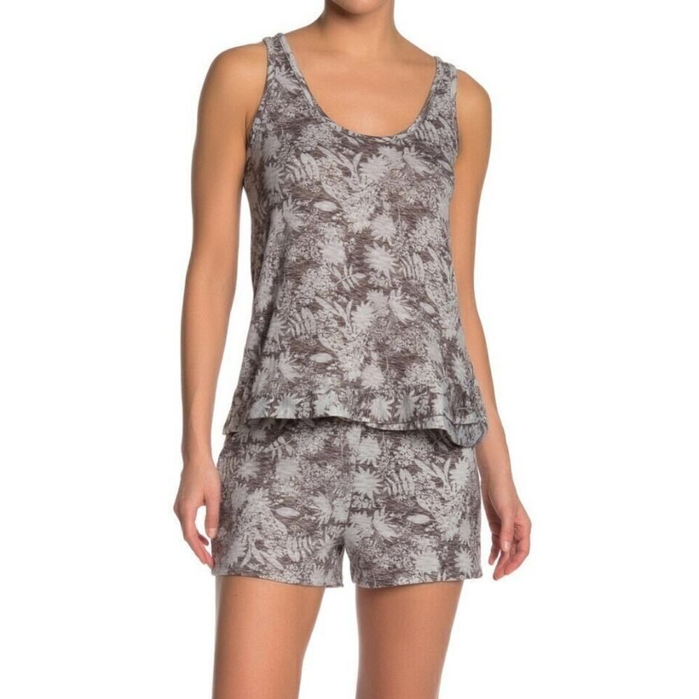Tahari Sleeveless Ruffle Tank & Short Pajama Set